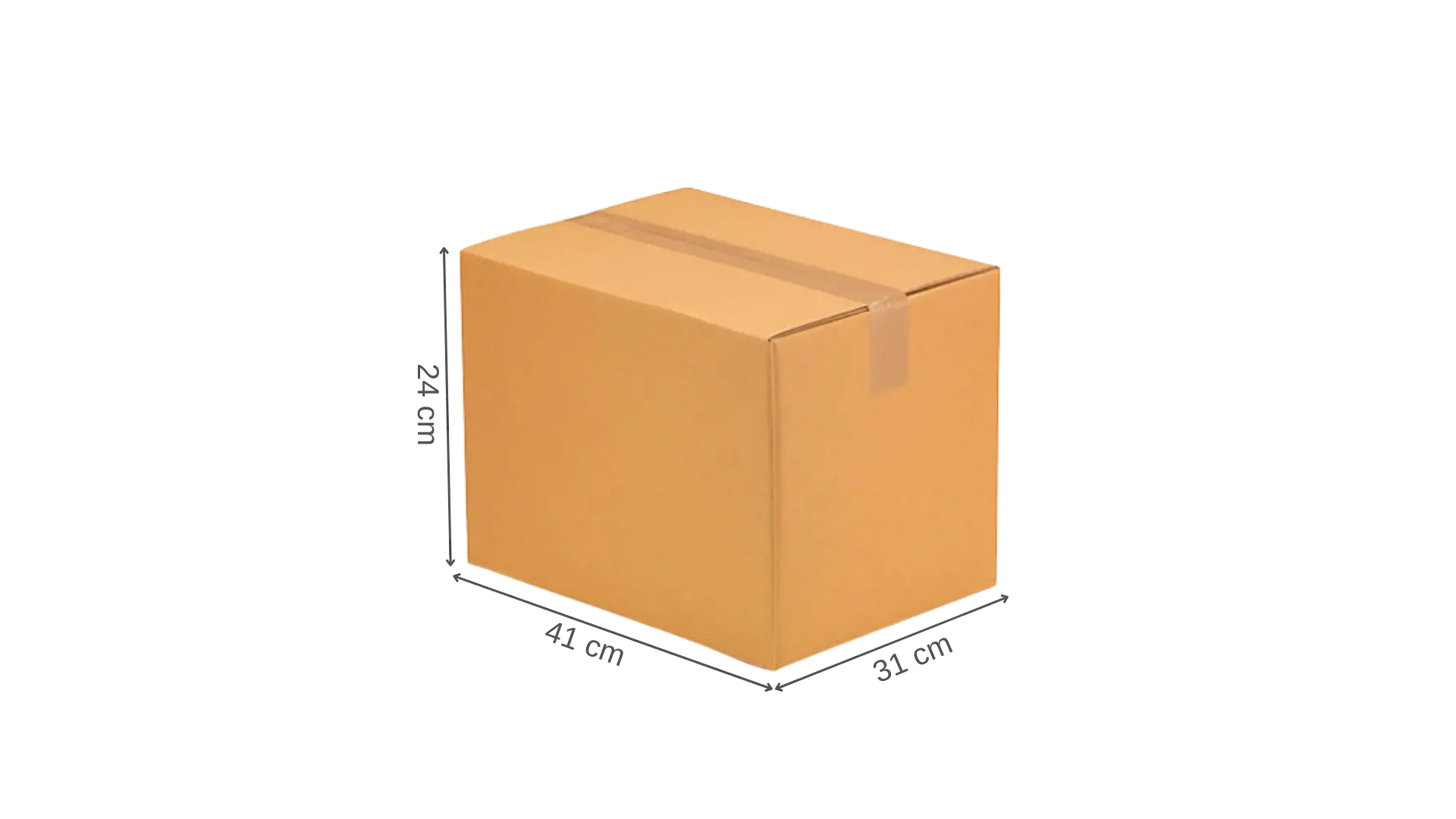 Caisse carton simple cannelure