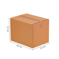 Carton simple cannelure 18x13x12 dimensions